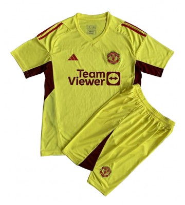 Manchester United Goalkeeper Replica Away Stadium Kit for Kids 2023-24 Short Sleeve (+ pants)